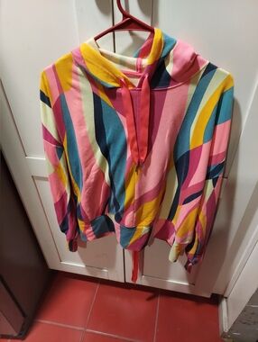tek gear Pastel Tie-Dye Hoodie with Hot Pink Trim